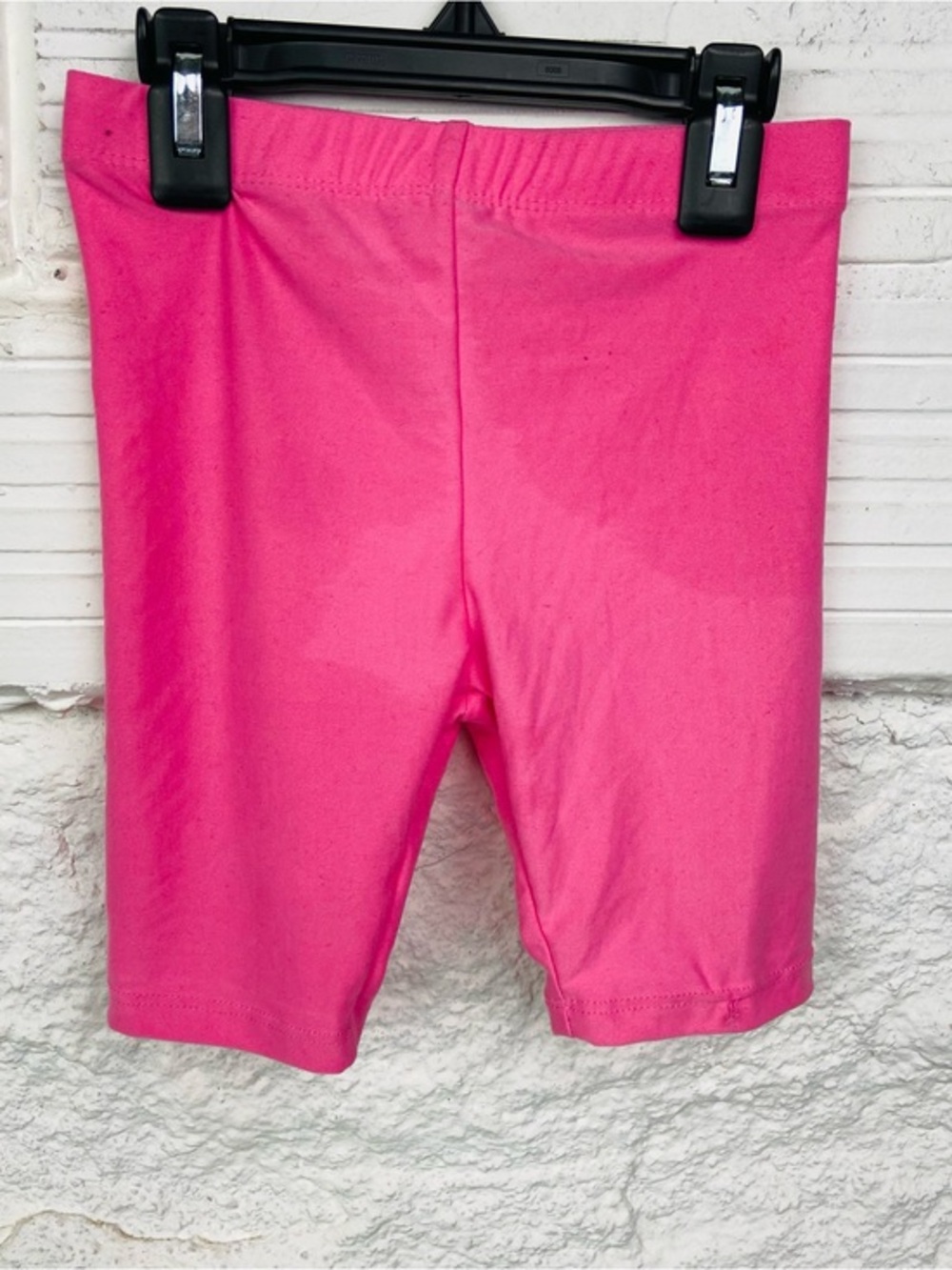 Girls' Bright Pink Stretch Bike Shorts - Elastic Waist size 4